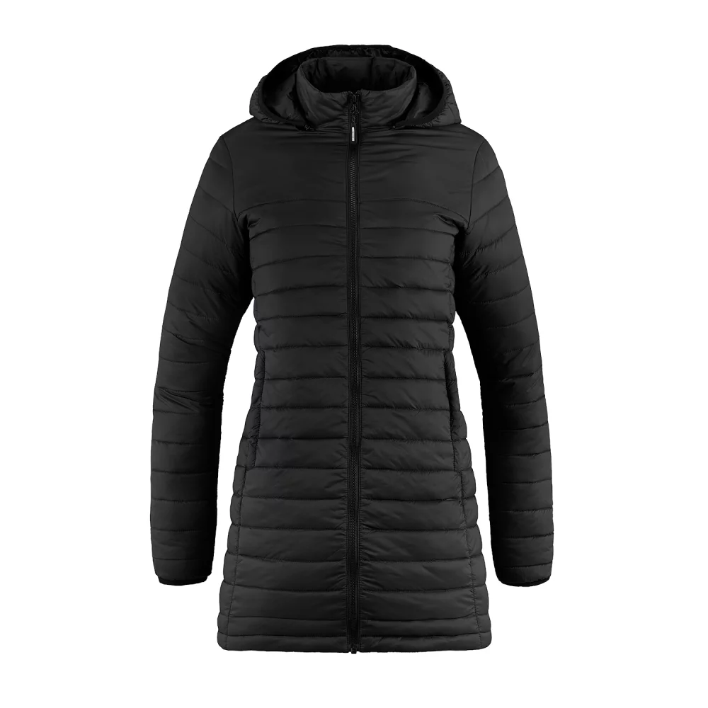 Veste longue matelassée pour femme Glacier Bay avec capuche détachable