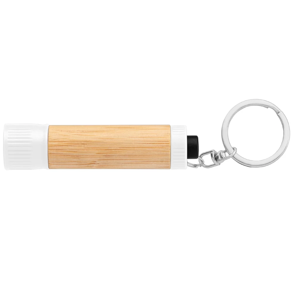 Bamboo LED Flashlight with Keyring