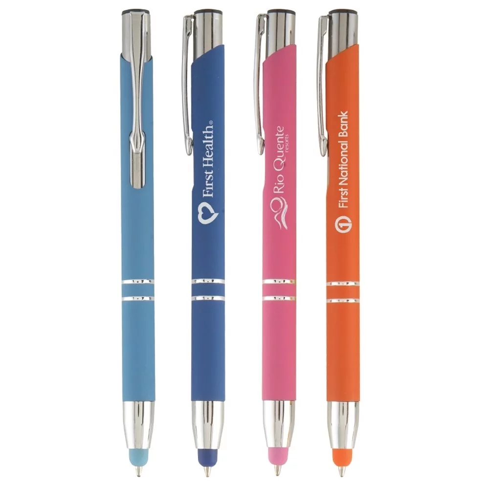 Stylo Tres-Chic Softy+ avec stylet - Gravure laser - Stylo en métal