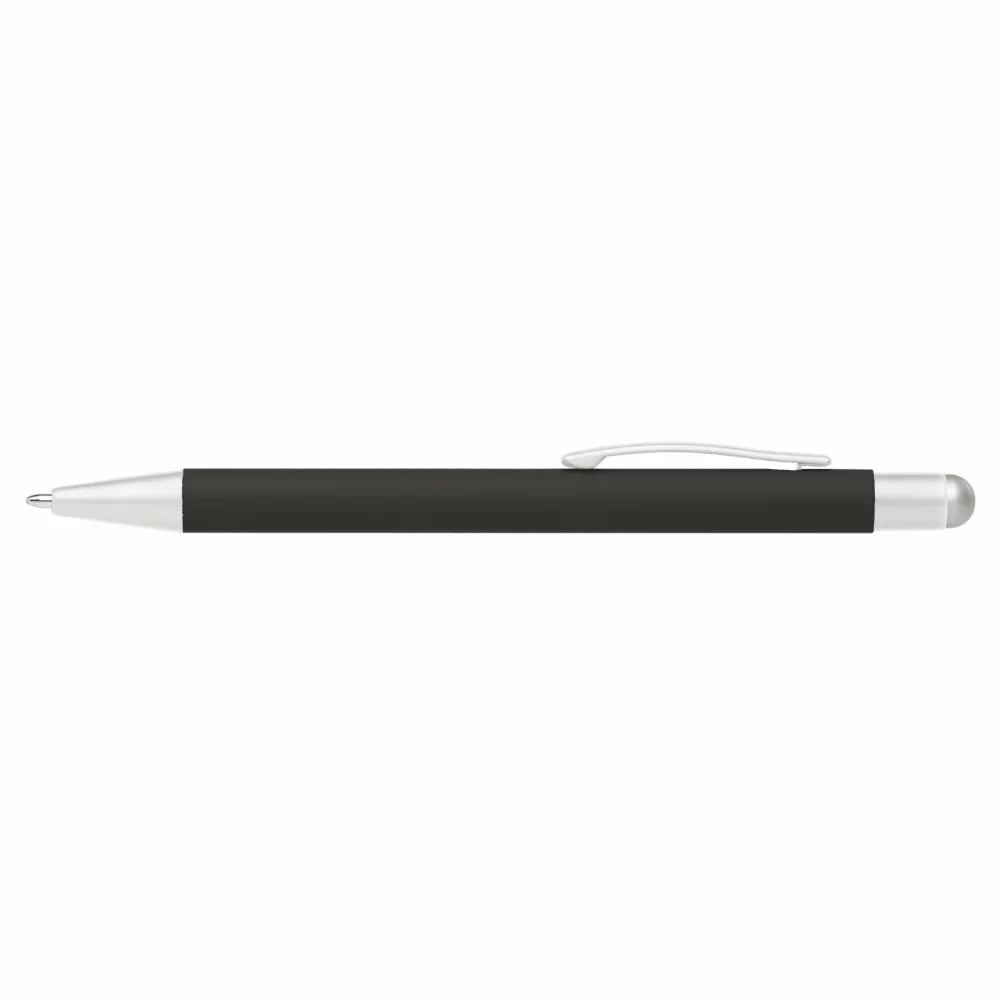 Stylo en métal Bowie Softy Satin avec stylet - couleur pleine