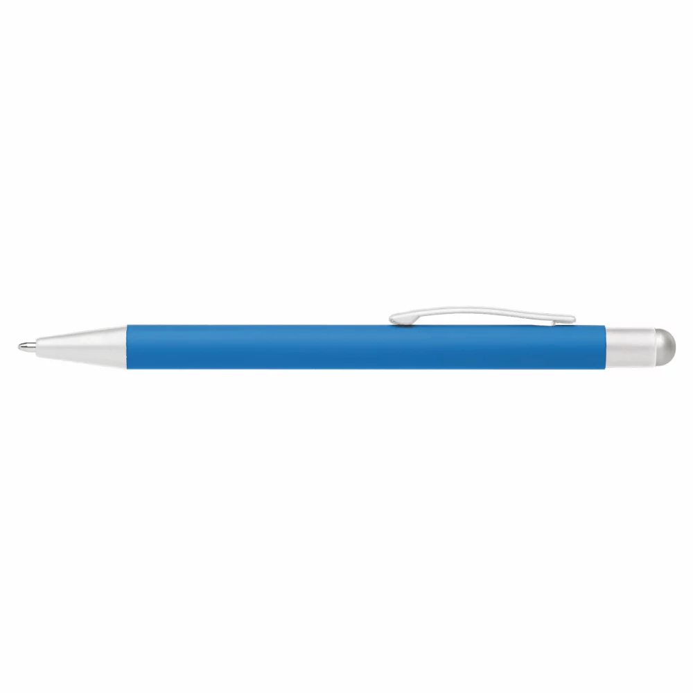 Stylo Bowie Softy Satin avec stylet - Stylo métallique gravé au laser