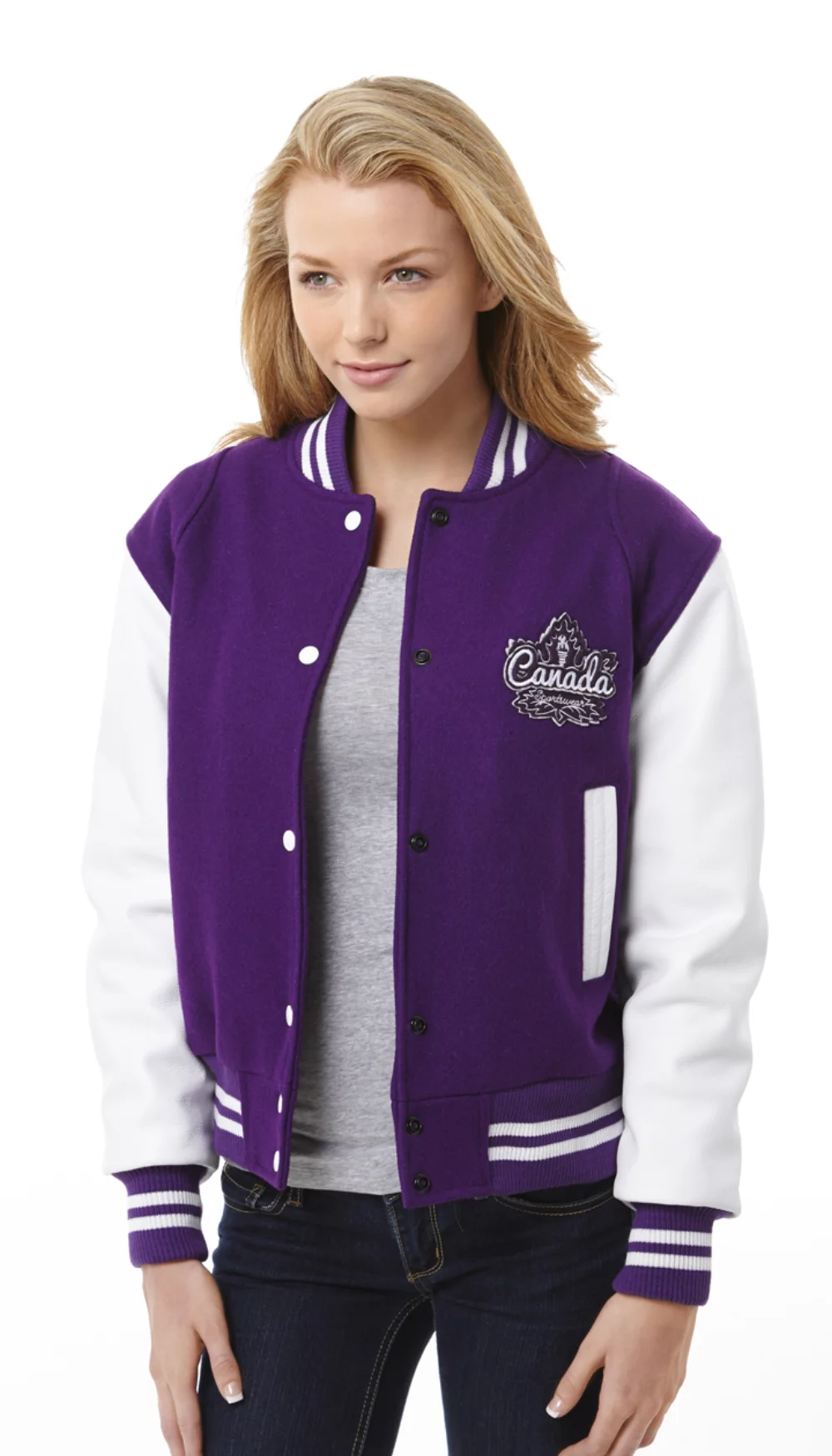 Custom Ladies Varsity Jacket w/Deer Cow Leather