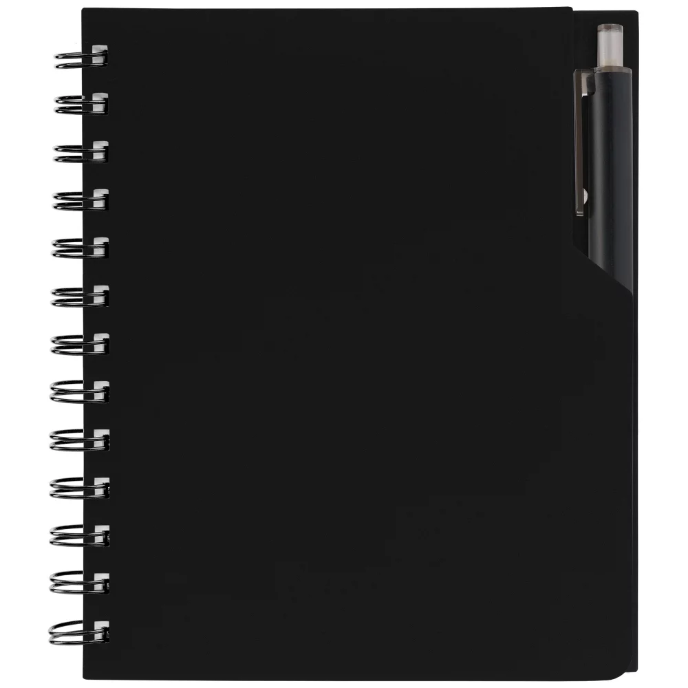 Robust Recycled A5 Spiral Notebook with Pen