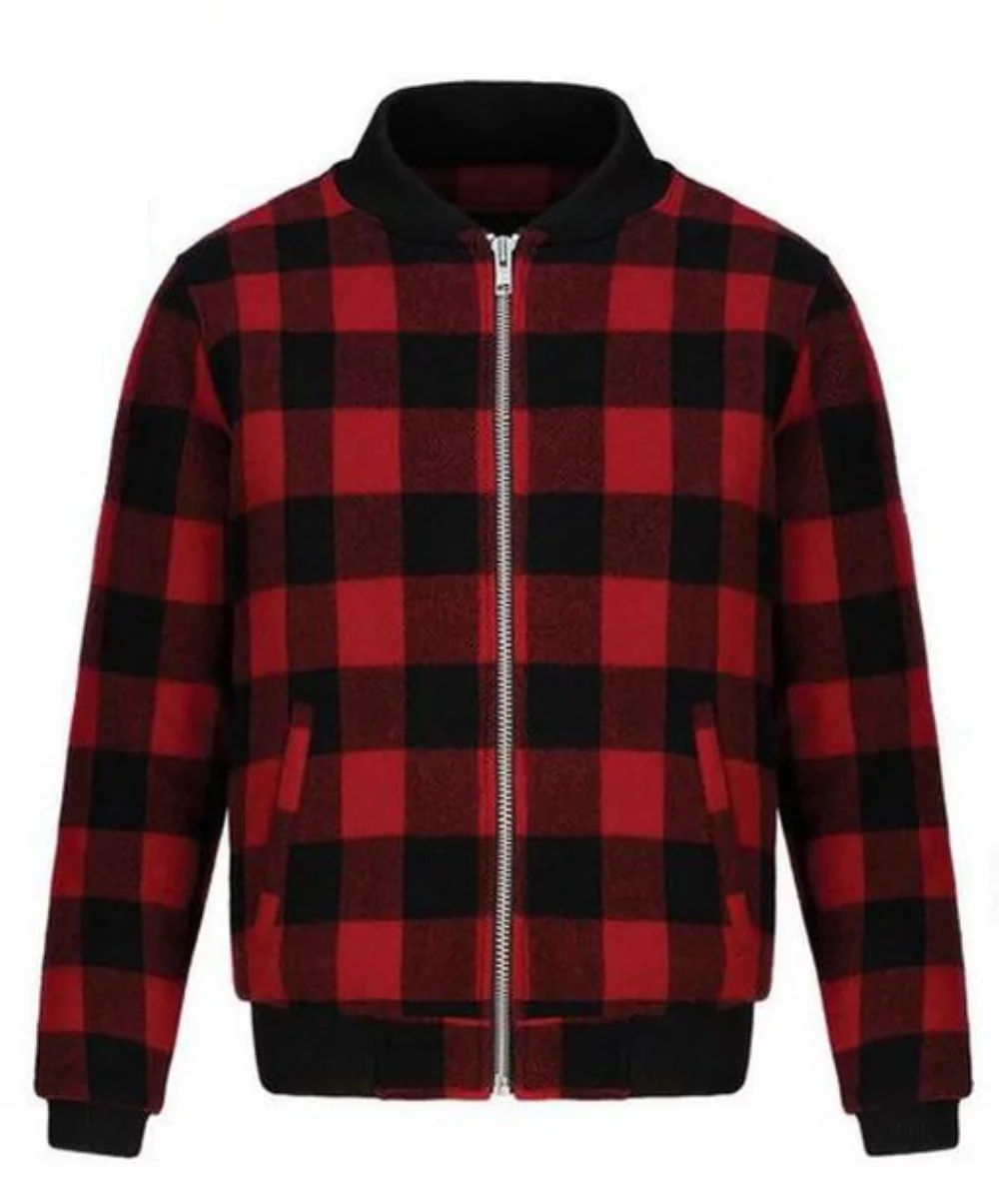 Custom Full Zip Plaid Varsity Jacket