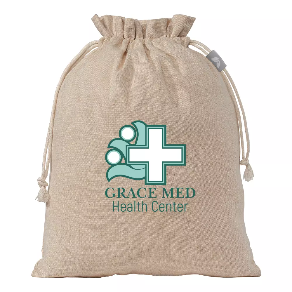 Sac cadeau de taille moyenne - 4 oz. Mélange de coton recyclé - Transfert de chaleur