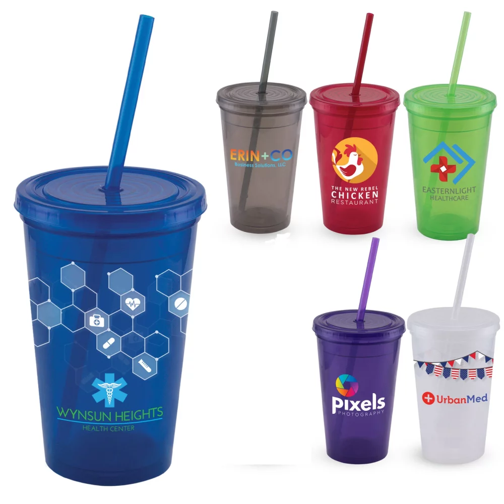 Explore - ColorJet - Gobelet isotherme double paroi 16 oz en couleur complète