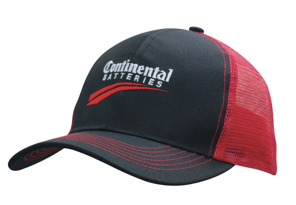 Casquette en sergé de polyester respirant avec dos en maille