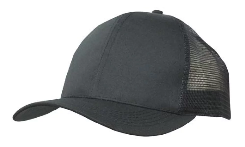 Casquette en sergé de polyester respirant avec dos en maille