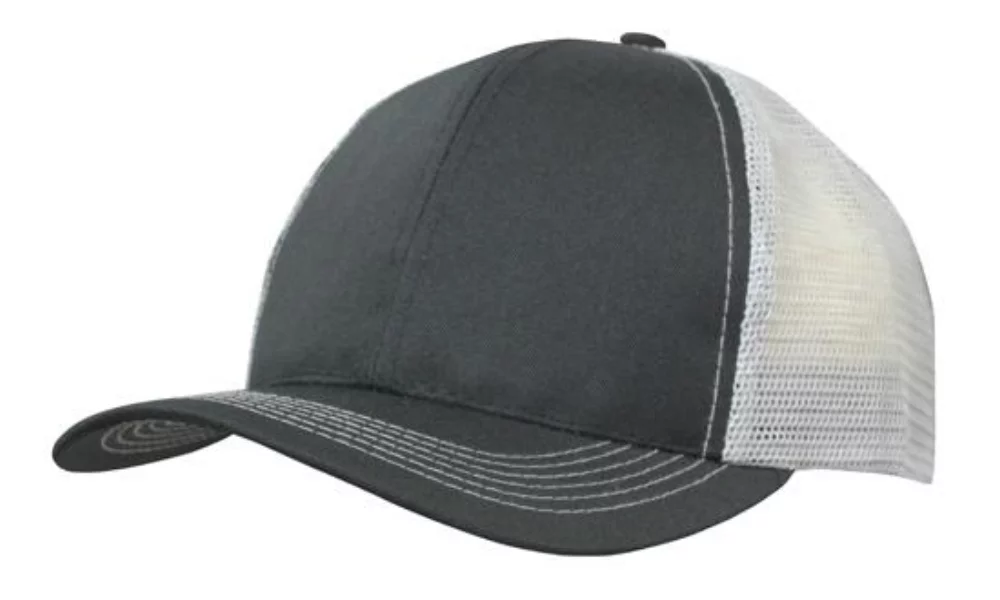Breathable Poly Twill Cap w/Mesh Back