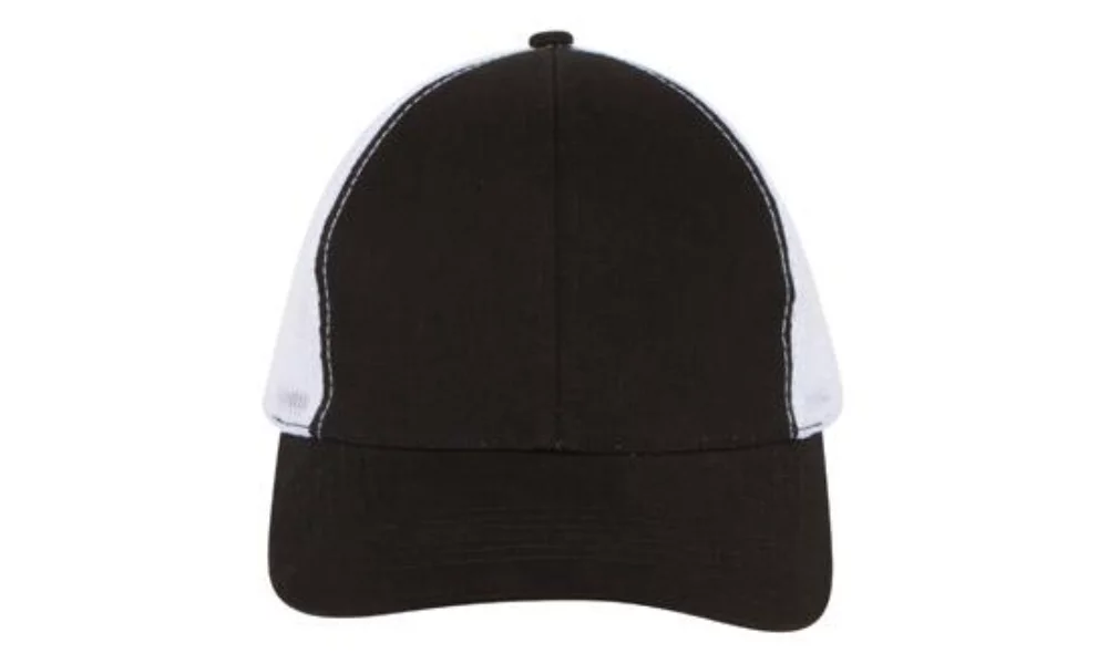 Trucker Style Brushed Cotton Cap w/Mesh Back