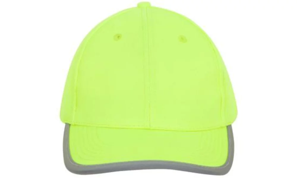 Casquette de sécurité luminescente avec bordure réfléchissante