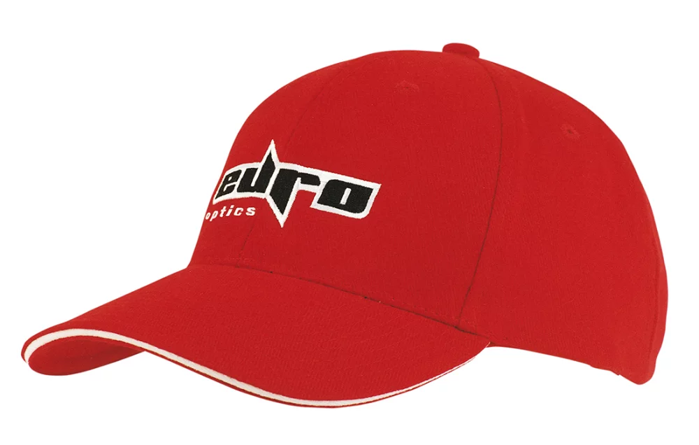 Casquette en coton brossé épais avec bordure sandwich