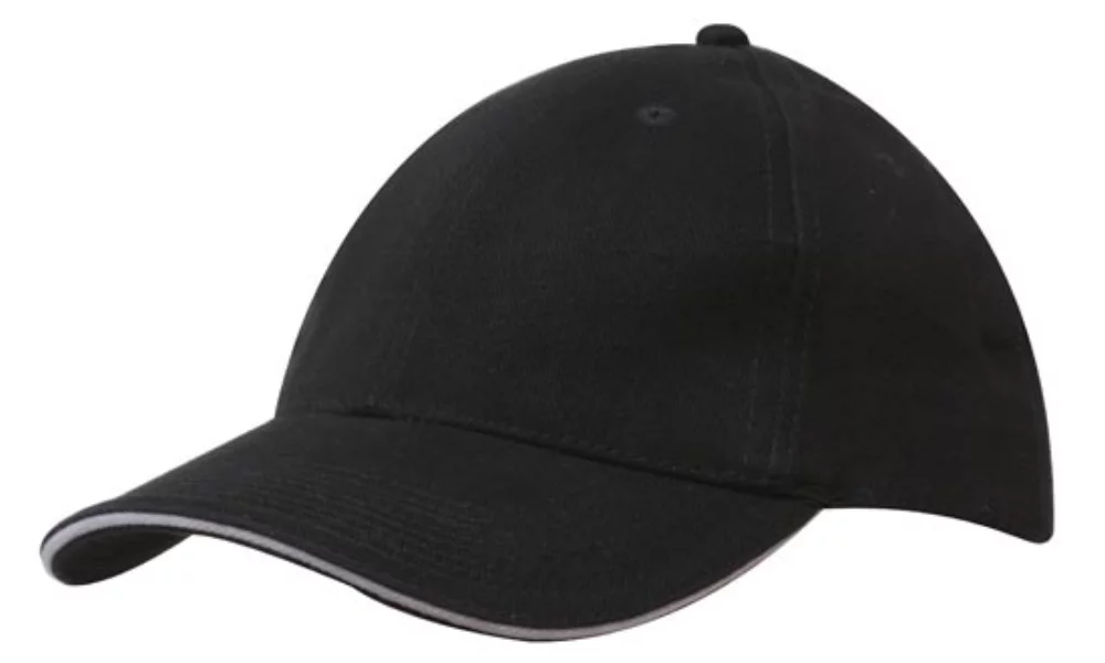Casquette en coton brossé épais avec bordure sandwich