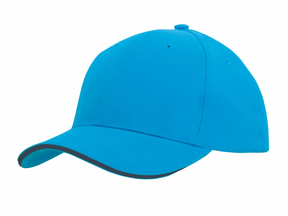 Casquette en coton brossé épais avec bordure sandwich