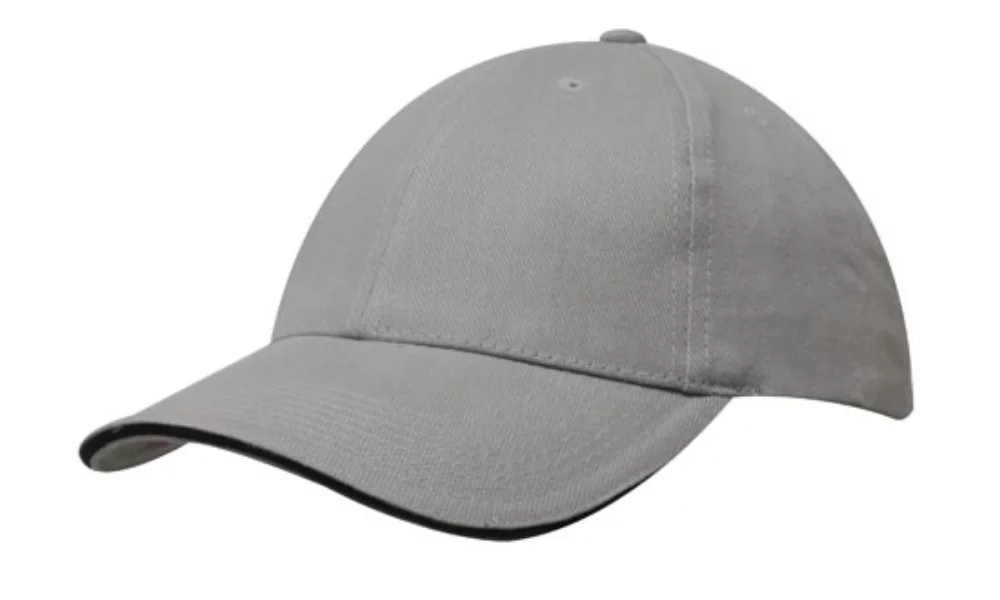 Casquette en coton brossé épais avec bordure sandwich