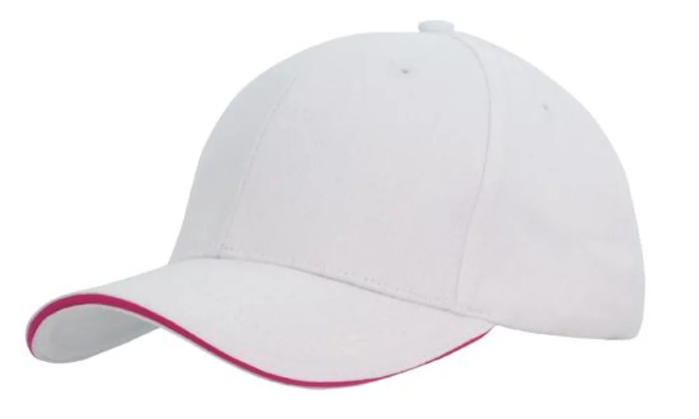 Casquette en coton brossé épais avec bordure sandwich