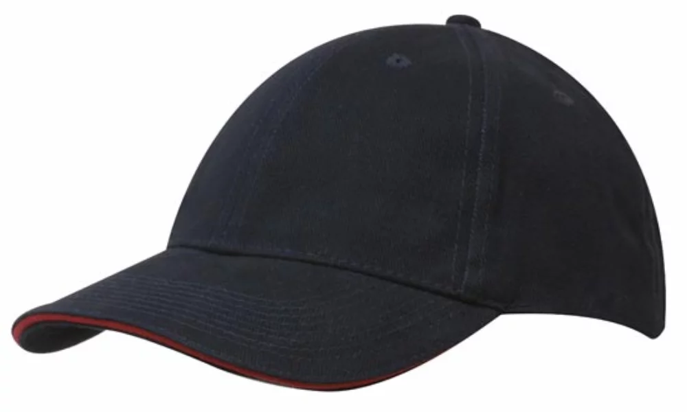 Casquette en coton brossé épais avec bordure sandwich