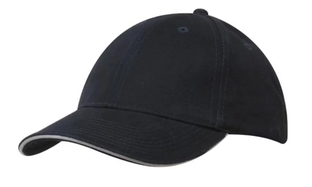 Casquette en coton brossé épais avec bordure sandwich