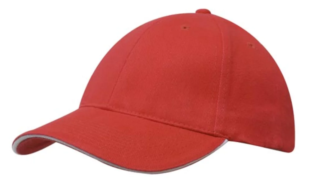 Casquette en coton brossé épais avec bordure sandwich