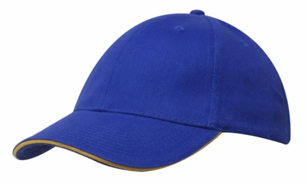 Casquette en coton brossé épais avec bordure sandwich