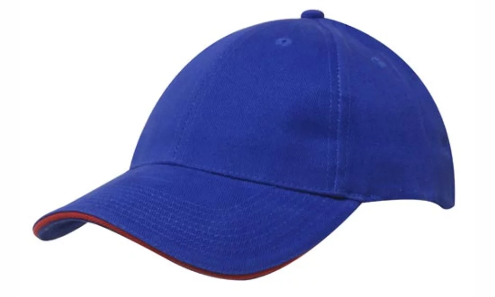 Casquette en coton brossé épais avec bordure sandwich