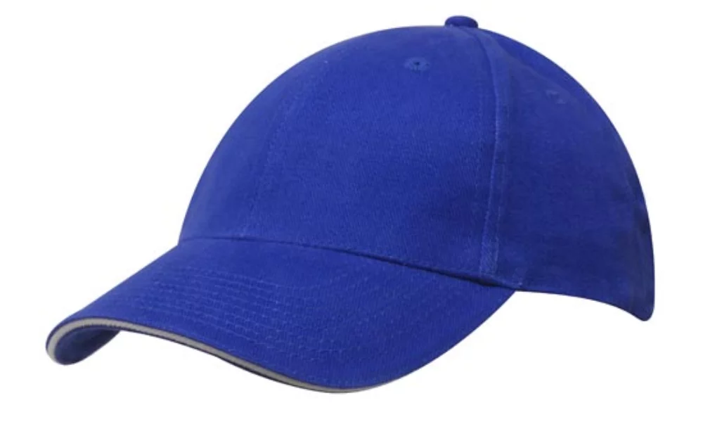 Casquette en coton brossé épais avec bordure sandwich