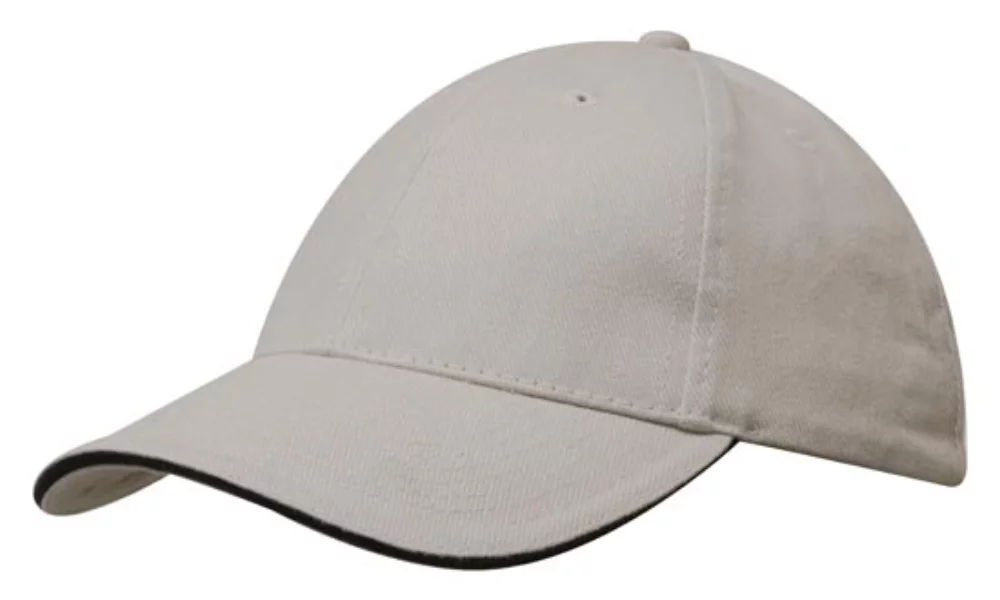 Casquette en coton brossé épais avec bordure sandwich