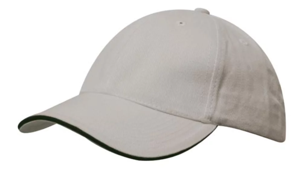 Casquette en coton brossé épais avec bordure sandwich