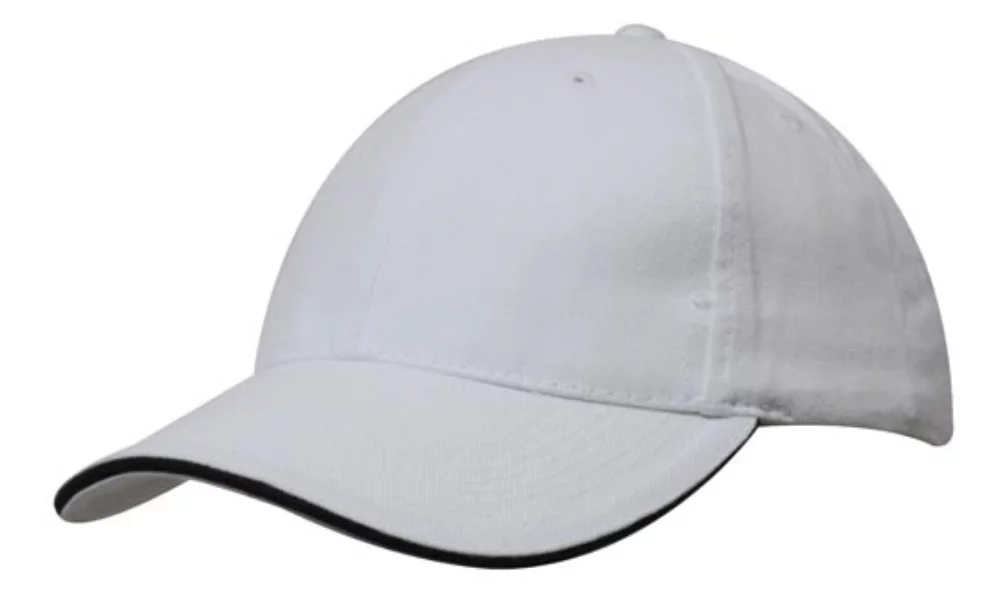 Casquette en coton brossé épais avec bordure sandwich