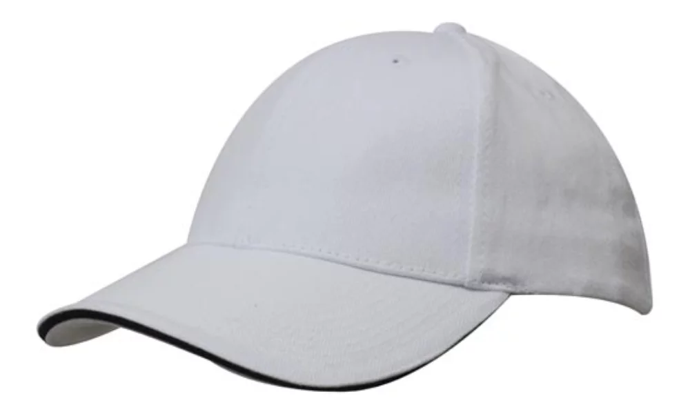 Casquette en coton brossé épais avec bordure sandwich