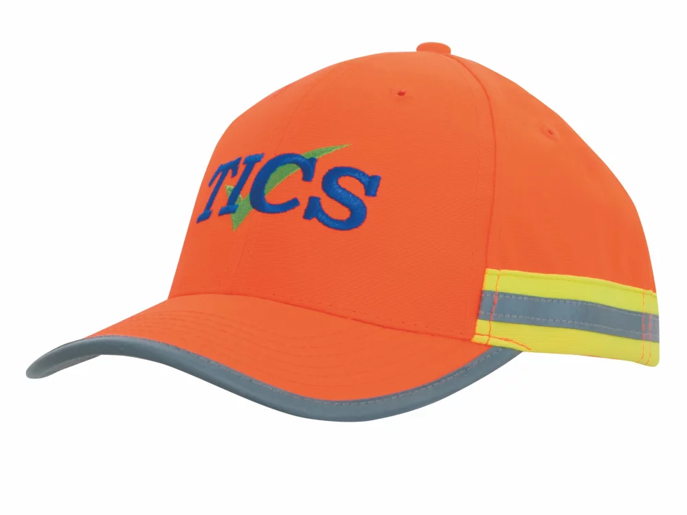 Casquette haute visibilité avec bande réfléchissante