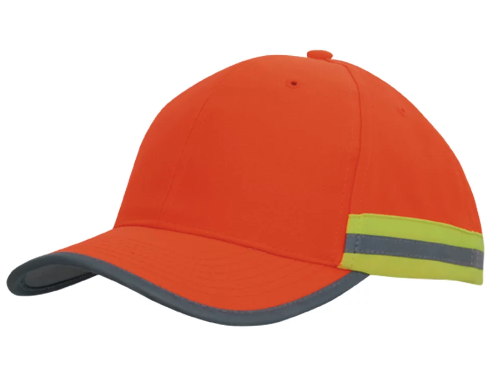 Casquette haute visibilité avec bande réfléchissante