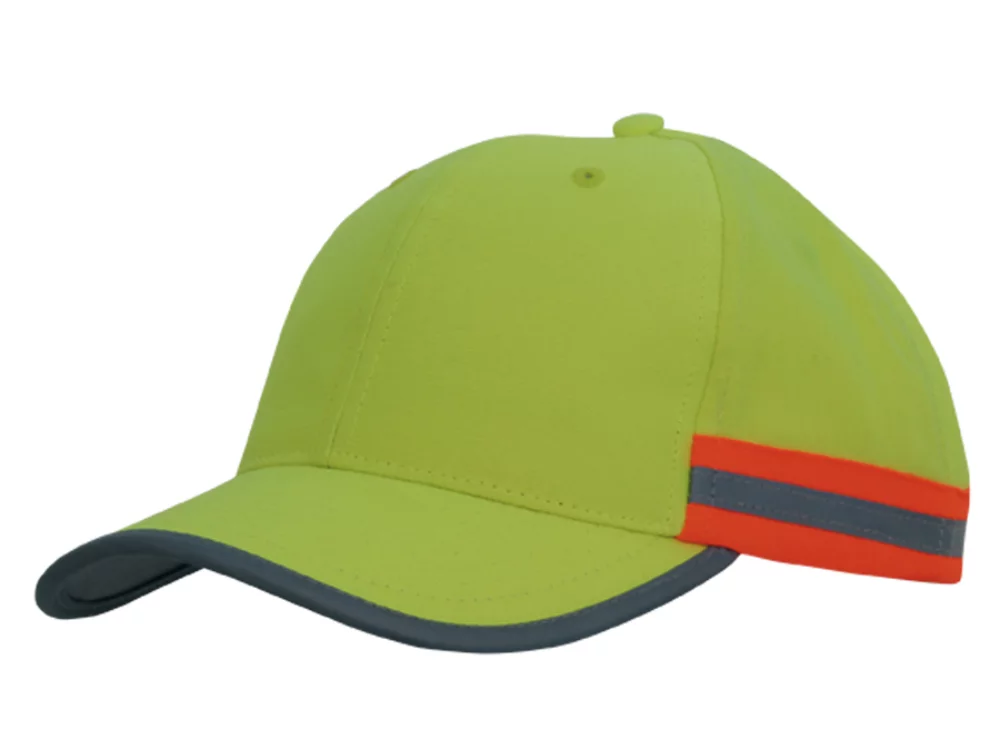 Casquette haute visibilité avec bande réfléchissante