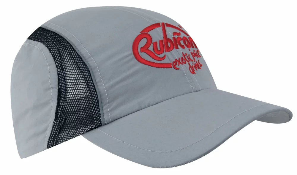 Casquette de sport en microfibre et en maille avec bordure réfléchissante