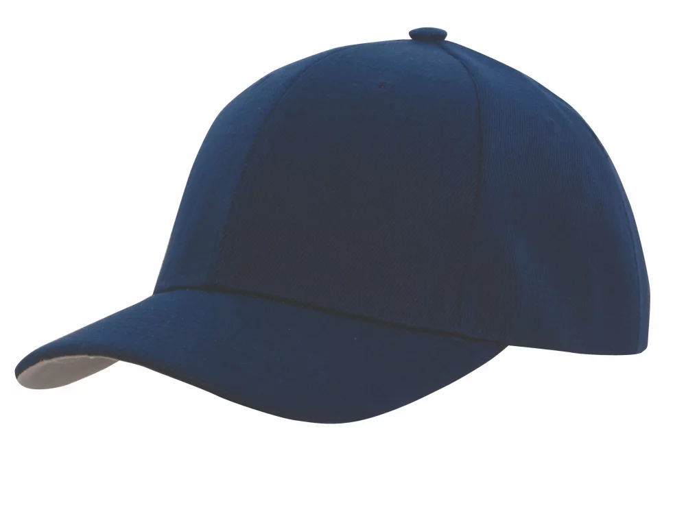 Casquette en sergé américain de qualité supérieure avec visière contrastante.