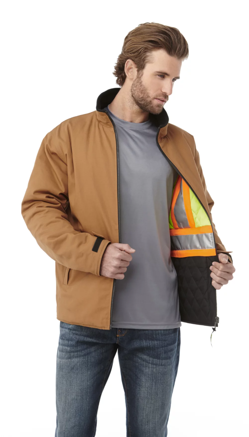Veste réversible pour homme en zircon