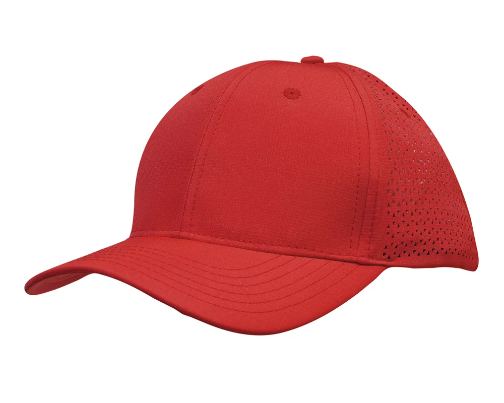 Casquette de sport en ripstop avec perforations triangulaires.