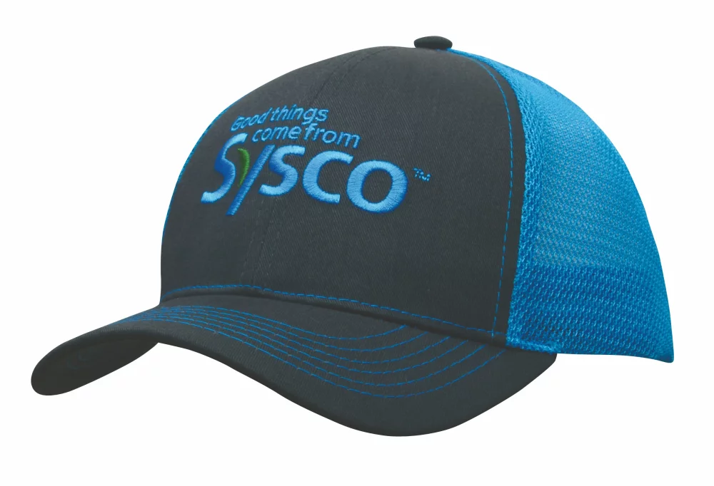 Casquette en coton brossé avec dos en filet