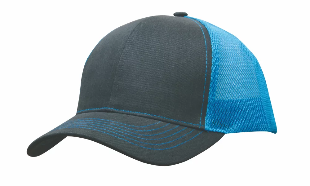Casquette en coton brossé avec dos en filet