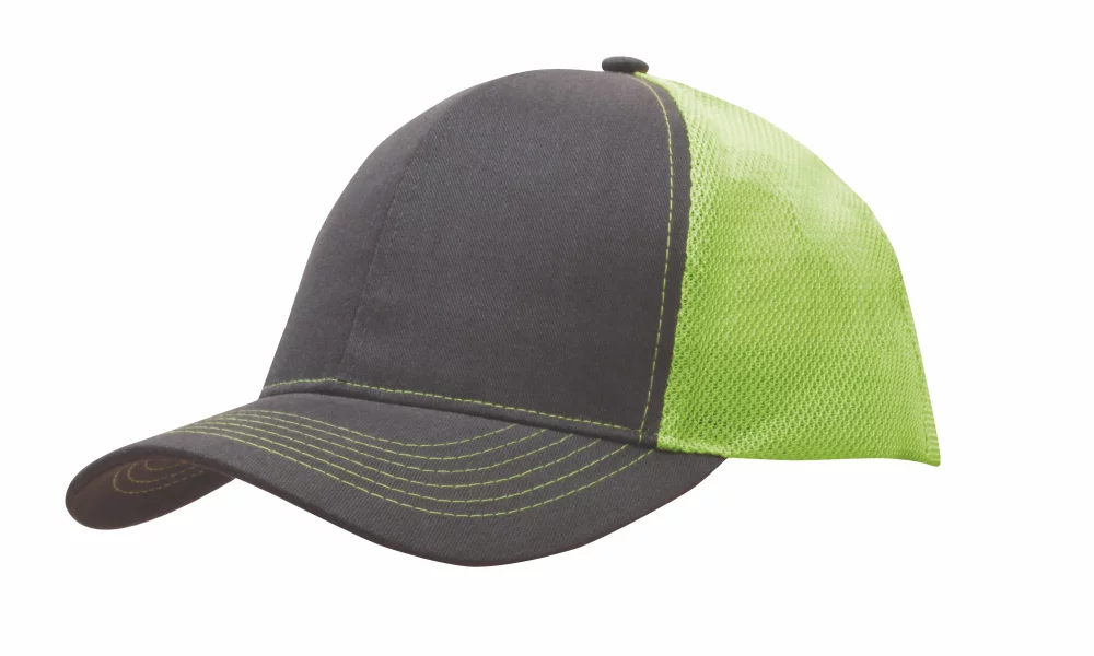 Casquette en coton brossé avec dos en filet