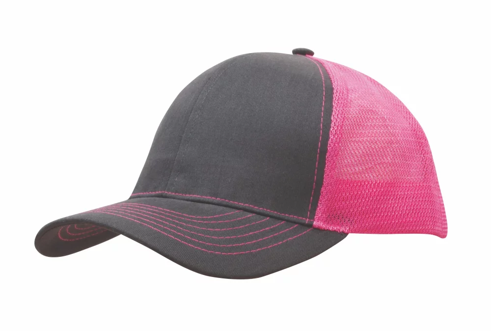 Casquette en coton brossé avec dos en filet