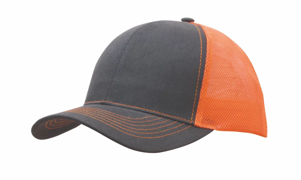 Casquette en coton brossé avec dos en filet