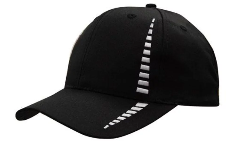 Casquette en sergé de polyester respirant avec petit motif à carreaux.