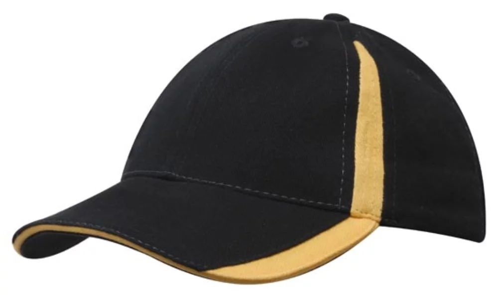 Brushed Heavy Cotton Cap w/Peak & Crown Inserts