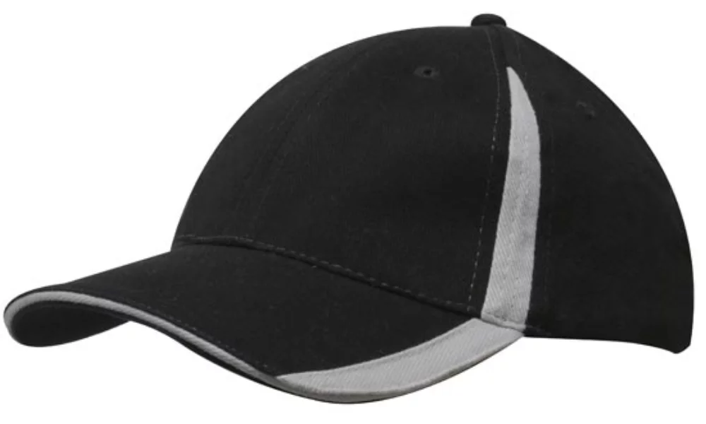 Brushed Heavy Cotton Cap w/Peak & Crown Inserts
