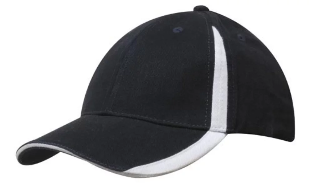 Brushed Heavy Cotton Cap w/Peak & Crown Inserts