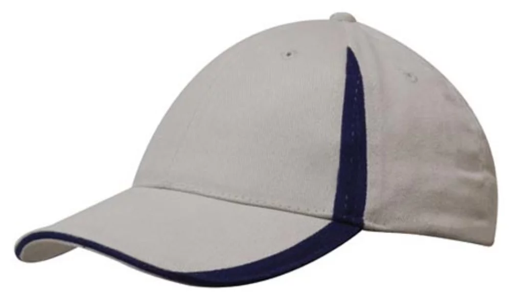Brushed Heavy Cotton Cap w/Peak & Crown Inserts