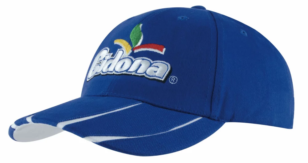 Casquette en coton lourd brossé avec visière bicolore laminée