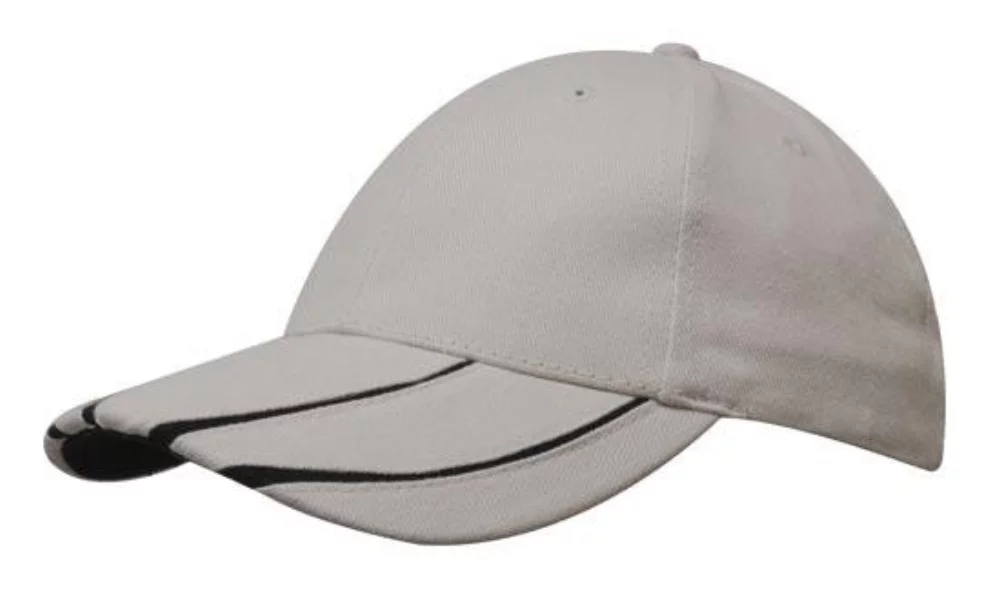 Casquette en coton lourd brossé avec visière bicolore laminée