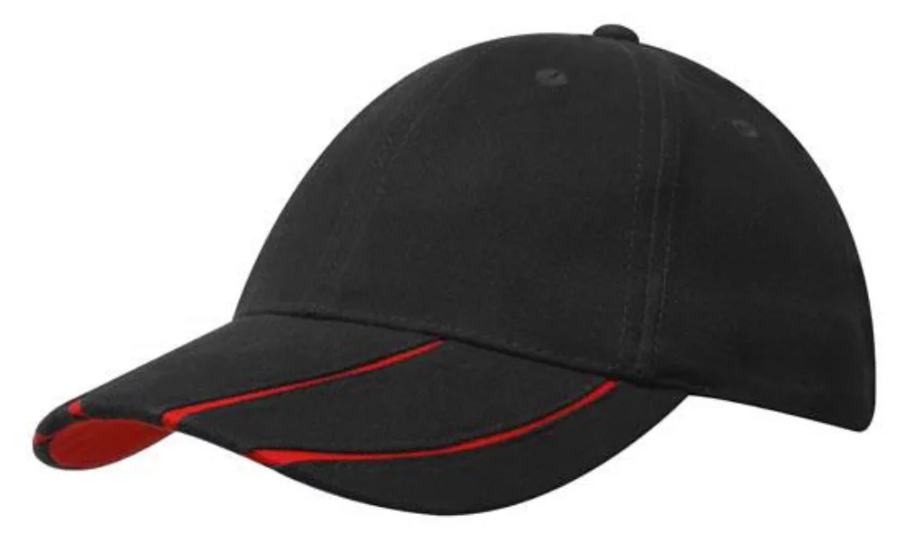 Casquette en coton lourd brossé avec visière bicolore laminée